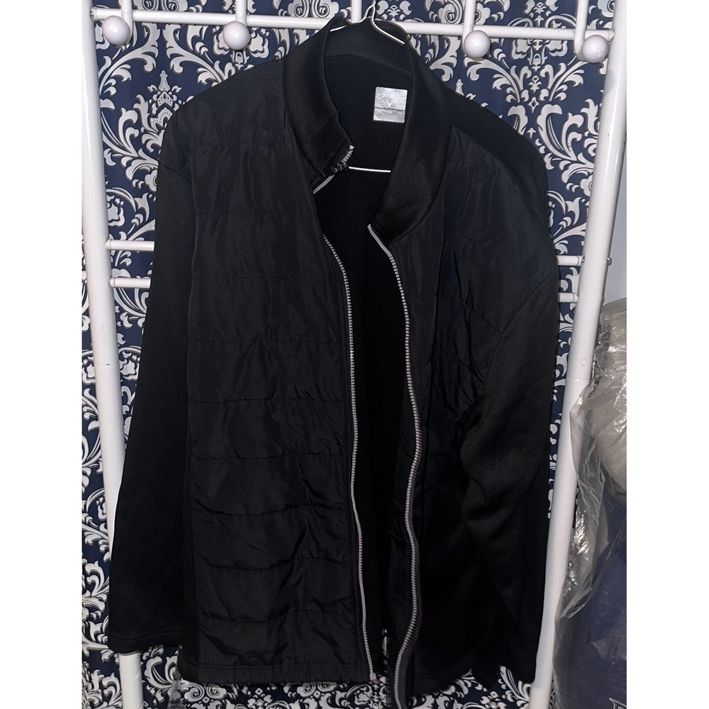 Callaway Men's Basic‎ Long Sleeve Quilted Zip Golf Jacket Black  XXL